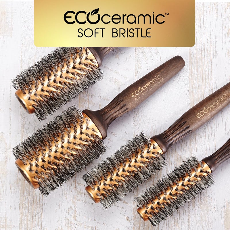 Olivia Garden EcoCeramic Soft Bristle Round Thermal Hair Brush EC-36S (2 1/2") - Image 5