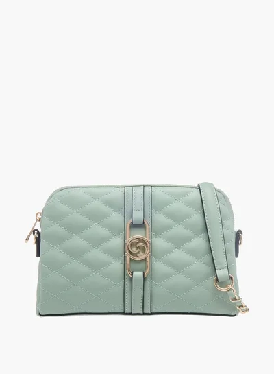Celeste Women Quilted Crossbody Bag with Zip Closure and Detachable Strap