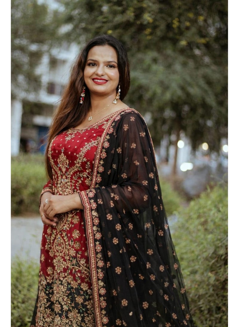 Crimson Noir Salwar Set