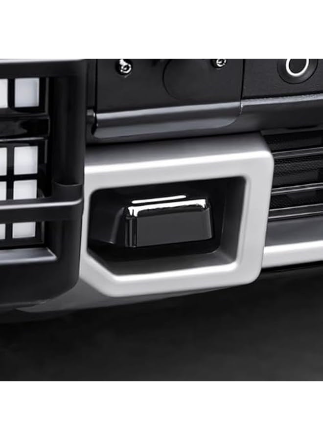 Topleo Exterior Front Tow Hitch Overlays ABS Plastic for Jetour T2 2024 2025 (Glossy Black)  - Image 1