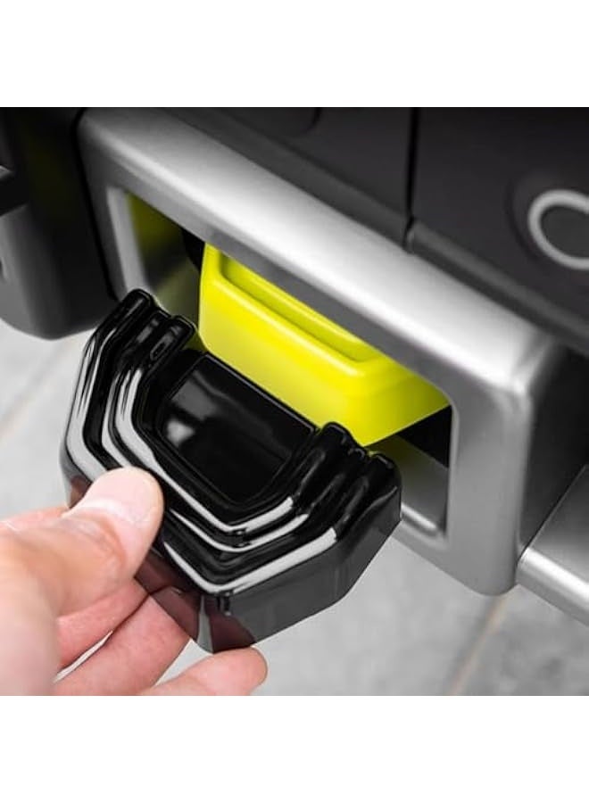 Topleo Exterior Front Tow Hitch Overlays ABS Plastic for Jetour T2 2024 2025 (Glossy Black)  - Image 3