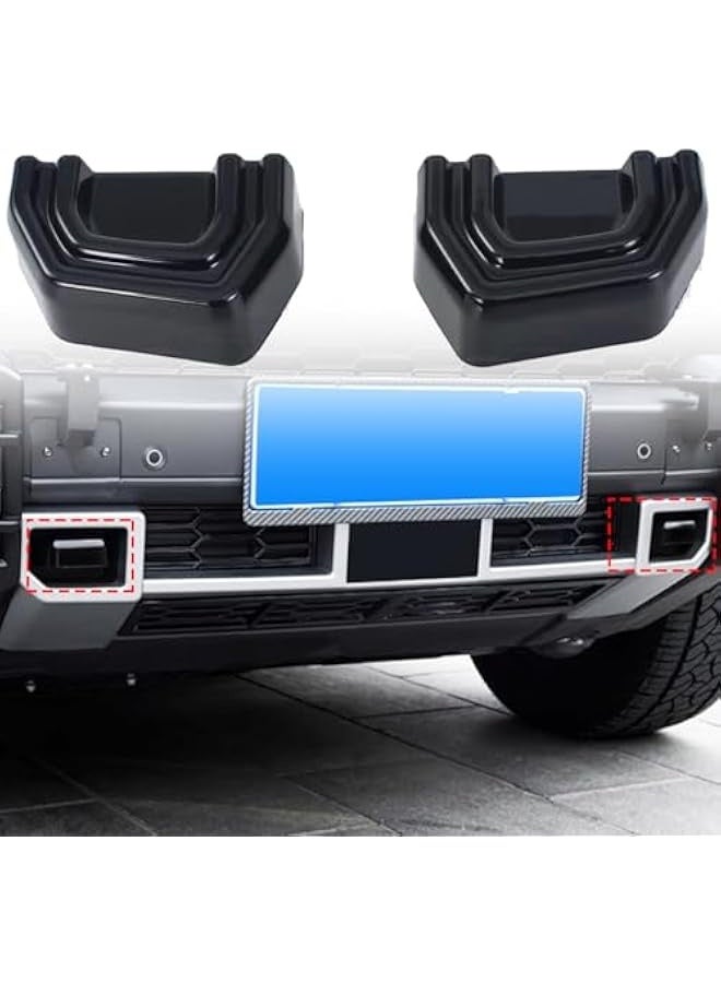 Topleo Exterior Front Tow Hitch Overlays ABS Plastic for Jetour T2 2024 2025 (Glossy Black)  - Image 4
