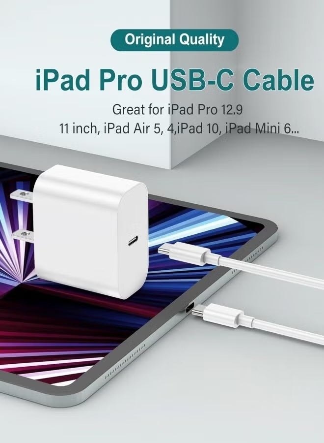 3Pack USB C Cable 1M, 66W Power Delivery PD Fast charge Cable USB C to USB C for iPhone 15 Pro/15 Pro Max/15/15 Plus, iPad mini 6, MacBook Pro/Air, iPad Pro, Samsung S23+, Huawei P60, etc white - Image 5