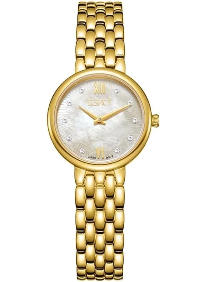 إكستاسي Women'S Vj20 Movement Watch, Analog Display And Stainless Steel Strap - E23510-Gbgmc, Gold