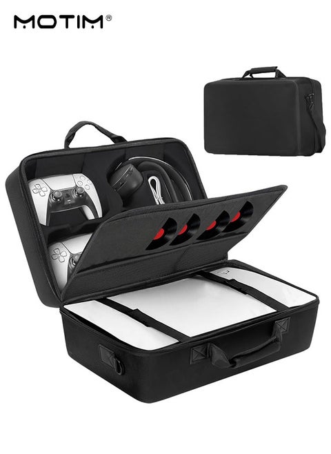 Storage Case for PS5, Shockproof Hard Shell Bag, Game Console Box, Portable Handbag Waterproof Shoulder Bag for Playstation 5 Console and Accessories