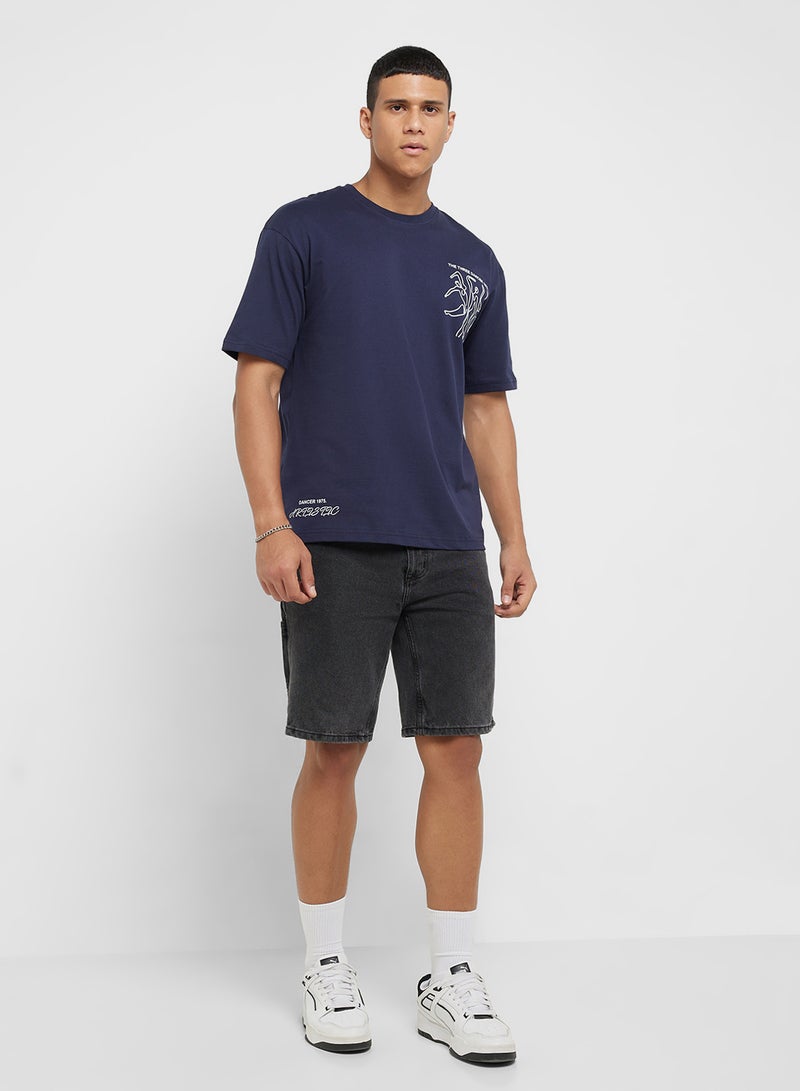 سفنتي فايف تيشيرت أوفر سايز برسومات - Image 4