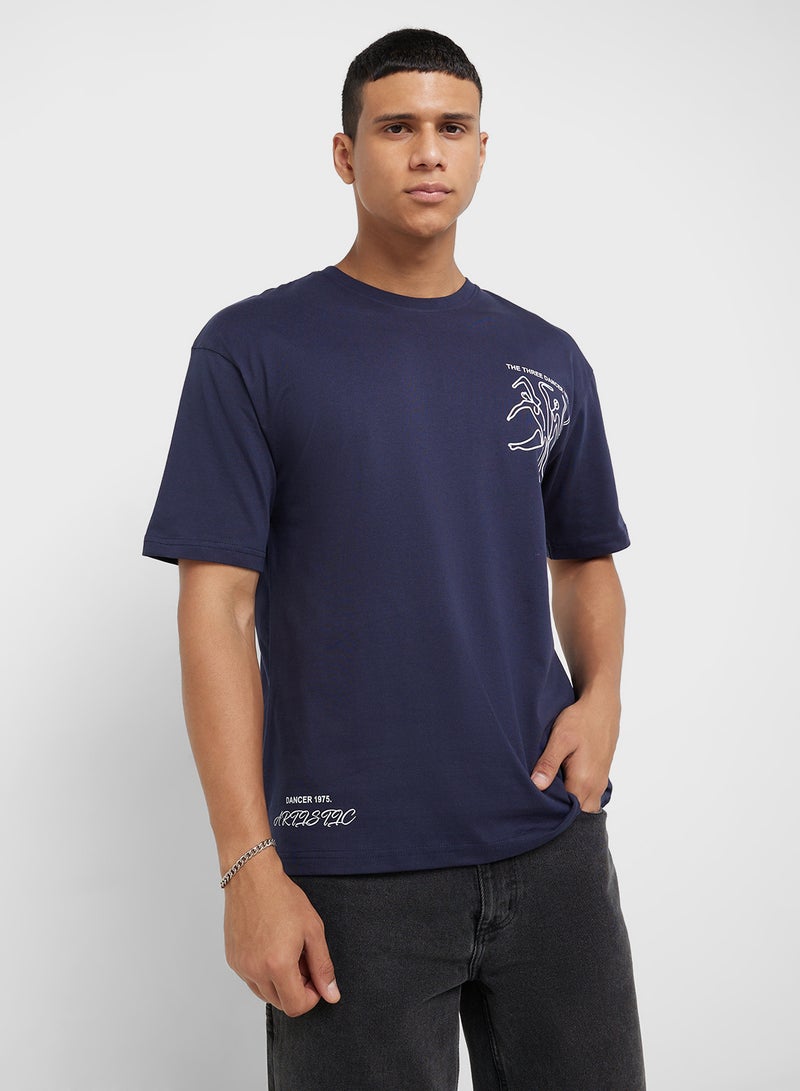 سفنتي فايف تيشيرت أوفر سايز برسومات - Image 2