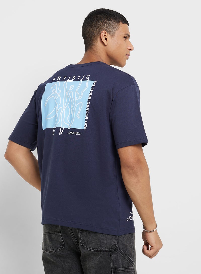 سفنتي فايف تيشيرت أوفر سايز برسومات - Image 1