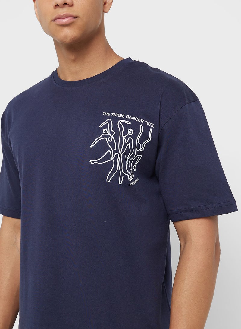 سفنتي فايف تيشيرت أوفر سايز برسومات - Image 3