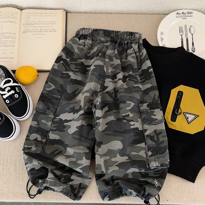 Boys Camouflage Cargo Pants - Image 1