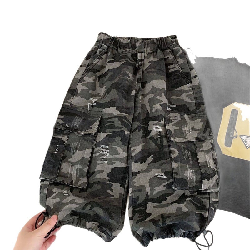 Boys Camouflage Cargo Pants - Image 5