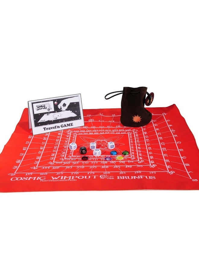Deluxe Games and Puzzles Cosmic Wimpout Deluxe Traveln Game, Red Cloth Scoreboard, 5 Glass Gemstones, Bundled Items - Image 4
