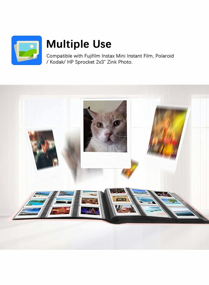 SYOSI 432 Pockets Photo Album for Fujifilm Instax Mini Camera, for Polaroid Camera, for Fujifilm Instax Mini 11 90 70 9 8+ 8 LiPlay Instant Camera, for Polaroid Snap SnapTouch PIC-300 Z2300 Camera (Pink) - Image 2