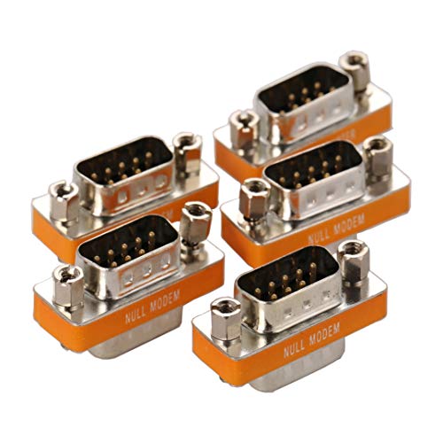 Arnorin DB9 Null Modem Adapter Male to Male 5 Pack - Image 1