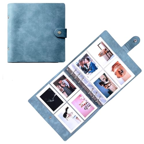ZENKO 200 Pockets Lock Photo Album Compatible with Fujifilm Instax Mini 13/12/11/9/8/SE/41/99/Evo/Liplay Instant Camera/, Polaroid Snap SnapTouch Mint Zip Instant Camera Printer-Blue - Image 2