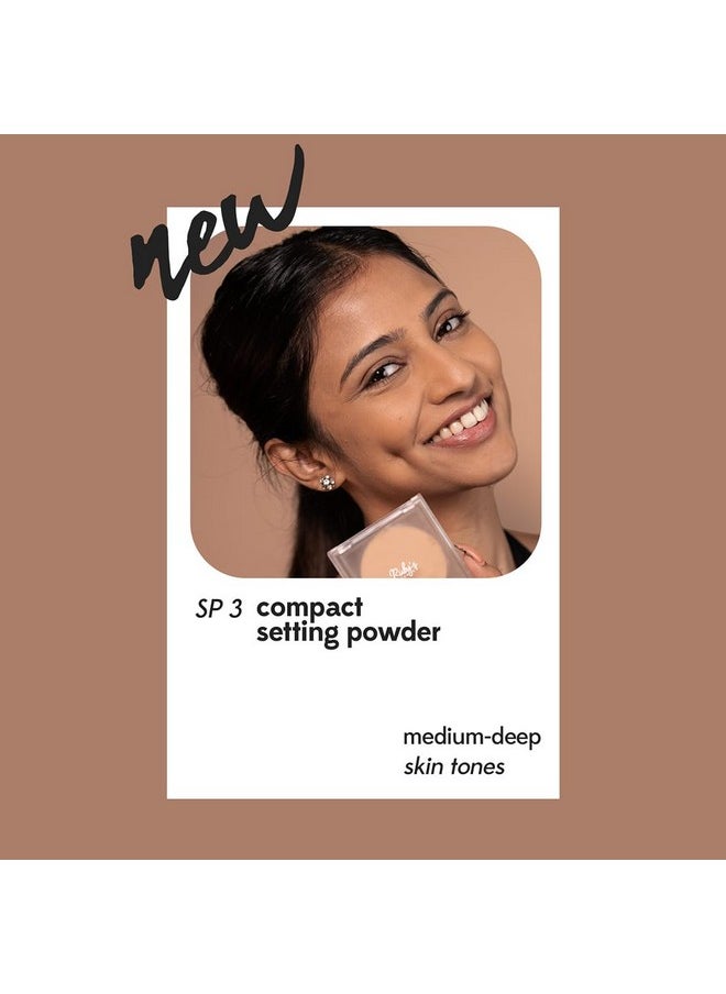 Ruby's Organics Compact Setting Powder- Matte Finish Poreless With Spf For Women All Skin Types, Face Makeup, Controls Oil, Conceals & Radiant Skin, Natural, Cruelty, Vegan & Paraben Free - Shade Sp3, 9G  - Image 5