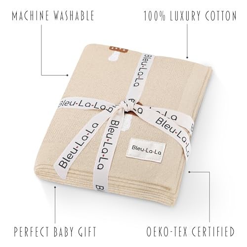 Bleu La La Unisex Baby Swaddle Blanket 100% Cotton Buttery Soft Cozy Receiving Swaddle Stroller Blanket for Shower Gift Registry for Newborns, Infants, Toddlers (Mushroom - Taupe) - Image 3