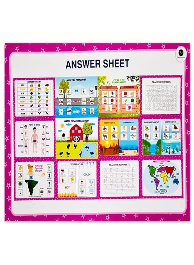 ILEARNNGROW English Learning Activity Workbook 2 Plus Kids Alphabets, Color Sorting, Relationships - Image 4