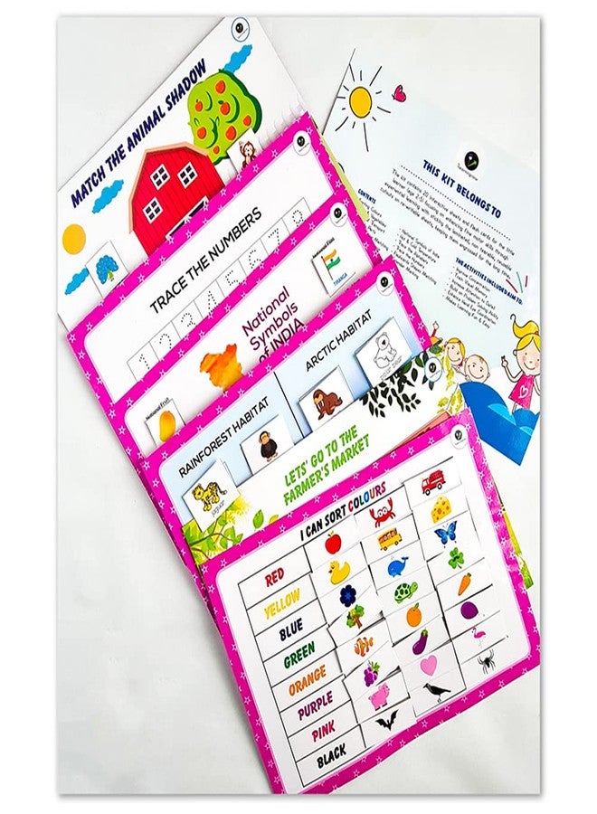 ILEARNNGROW English Learning Activity Workbook 2 Plus Kids Alphabets, Color Sorting, Relationships - Image 1