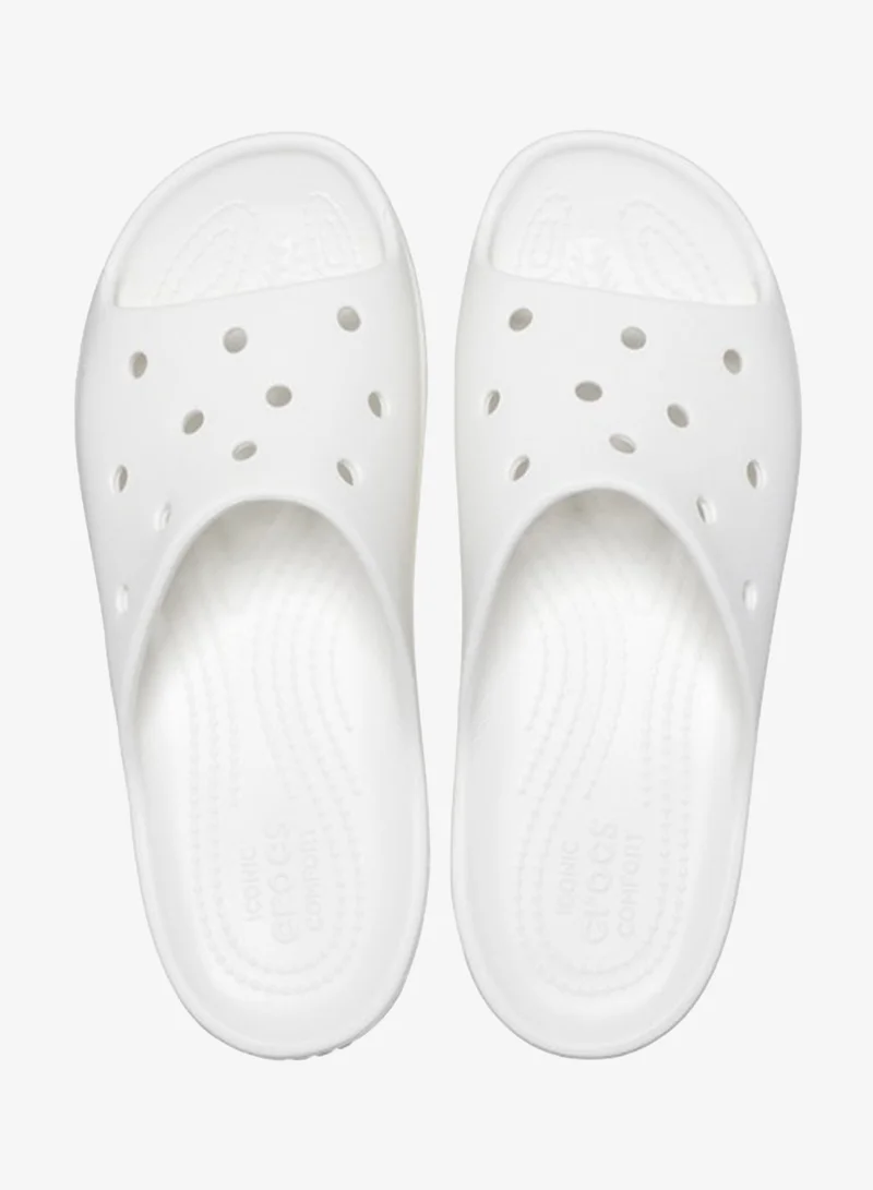 crocs White Classic Platform Slides for Women | Best Price UAE