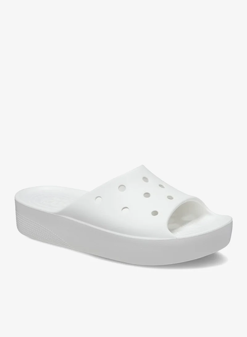 crocs White Classic Platform Slides for Women | Best Price UAE