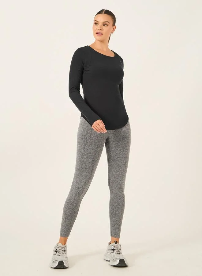 Styli Active Pin Tuck Back Long Sleeve Top