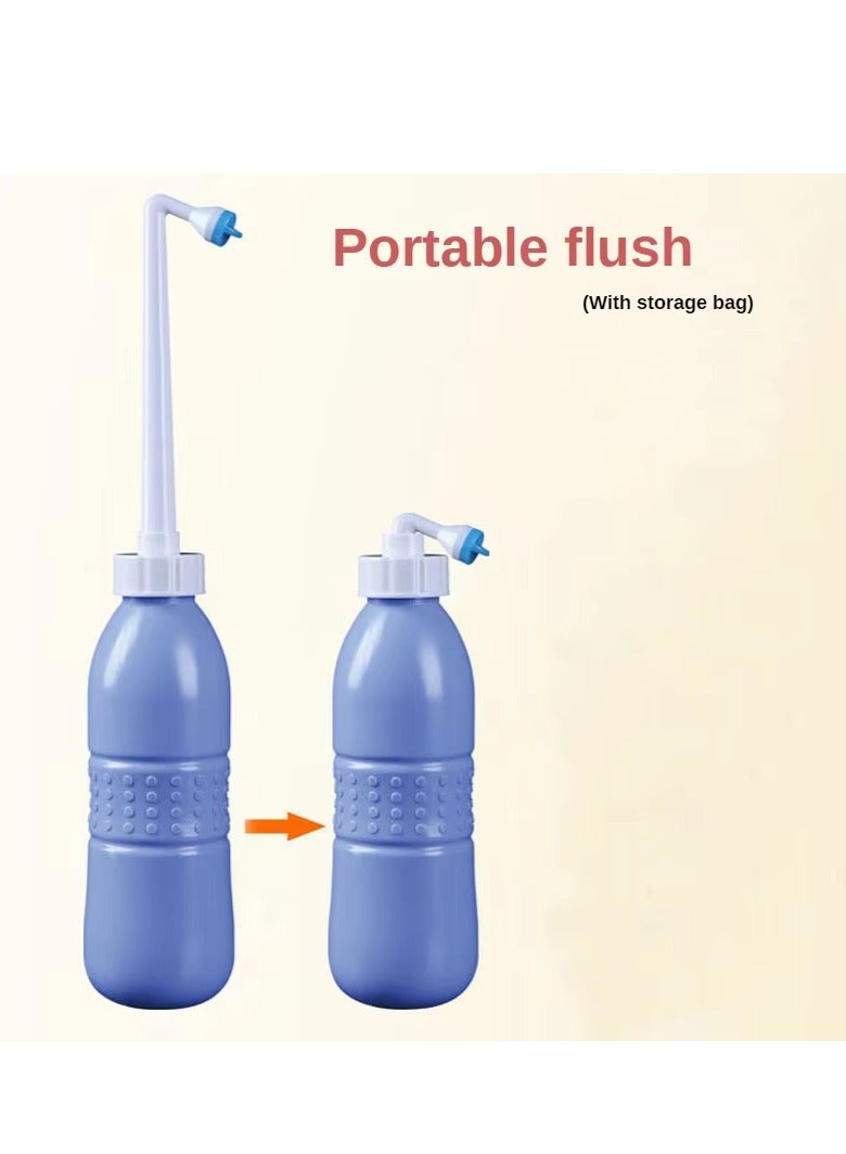 650ml Portable Bidet Sprayer Travel Bidet Bottle with Retractable Nozzle and Hand Held Bidet Bottle On-the-Go Travel Bag for Personal Hygiene Care Toilet Bidet Shower/Bathroom Bidet Spray (Blue) - Image 3