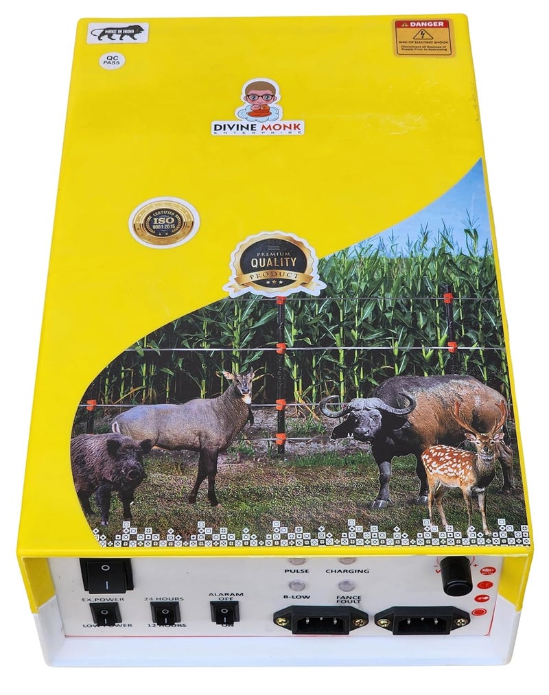 DIVINE MONK Solar Electric Fence Guard, Multiple Power Modes, Battery and Solar Charging - Image 2