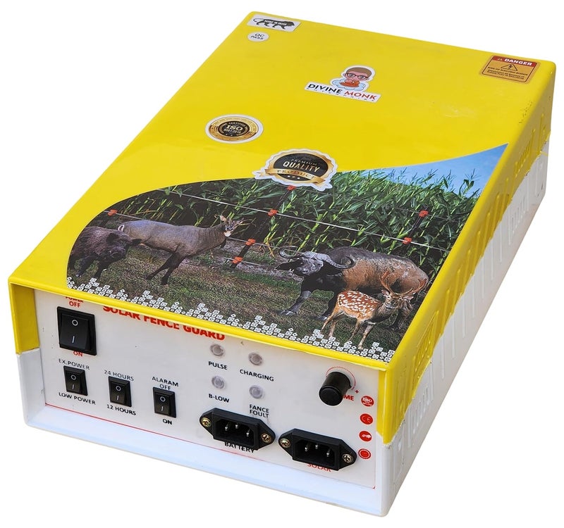 DIVINE MONK Solar Electric Fence Guard, Multiple Power Modes, Battery and Solar Charging - Image 5