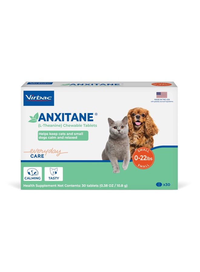 Virbac Anxitane Tablets, Small Dog/Cat, 50mg, 30 Count - Image 1
