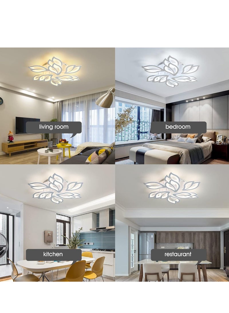 RATSAW Modern Dimmable LED Ceiling Light Acrylic Petals Ceiling Chandelier Lighting Fixture with Remote Control for Living Room Bedroom Dining Room  - Image 2