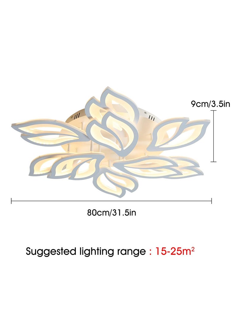 RATSAW Modern Dimmable LED Ceiling Light Acrylic Petals Ceiling Chandelier Lighting Fixture with Remote Control for Living Room Bedroom Dining Room  - Image 4