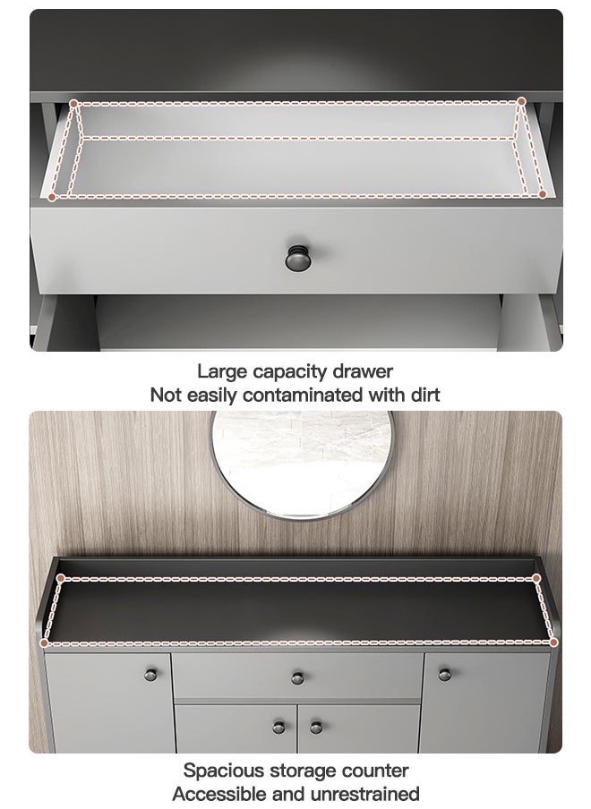 Sharpdo Shoe Cabinet Storage Shoe Rack Simple Storage Cabinet 119x30x48 cm Grey Wood  - Image 5