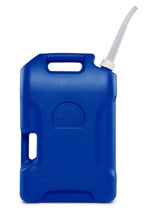 Igloo Heavy Duty Portable Camping Hiking Water Storage Container | 6 GAL (22.7 Litres) | Blue - Image 1