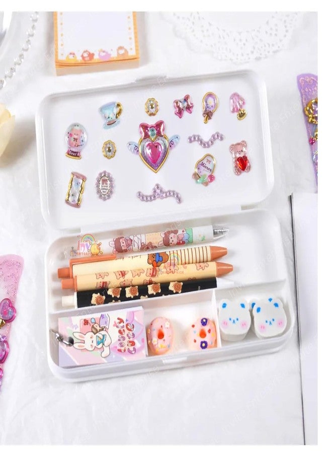PROBABE Plastic Kawaii Star & Magic Puffy Stickers - 3D Crystal Moon, Wand, and Unicorn Designs - Cute Pastel Puffy Manuall Stickers Set for Kids, Scrapbooking, Journals & DIY Crafts - 4 Sheets - Image 4