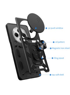Generic Case Cover Shockproof Window Protective Case with Camera Protection and Metal Ring Compatible with   Redmi 14C 4G / Poco C75 4G (Black)  - Image 3