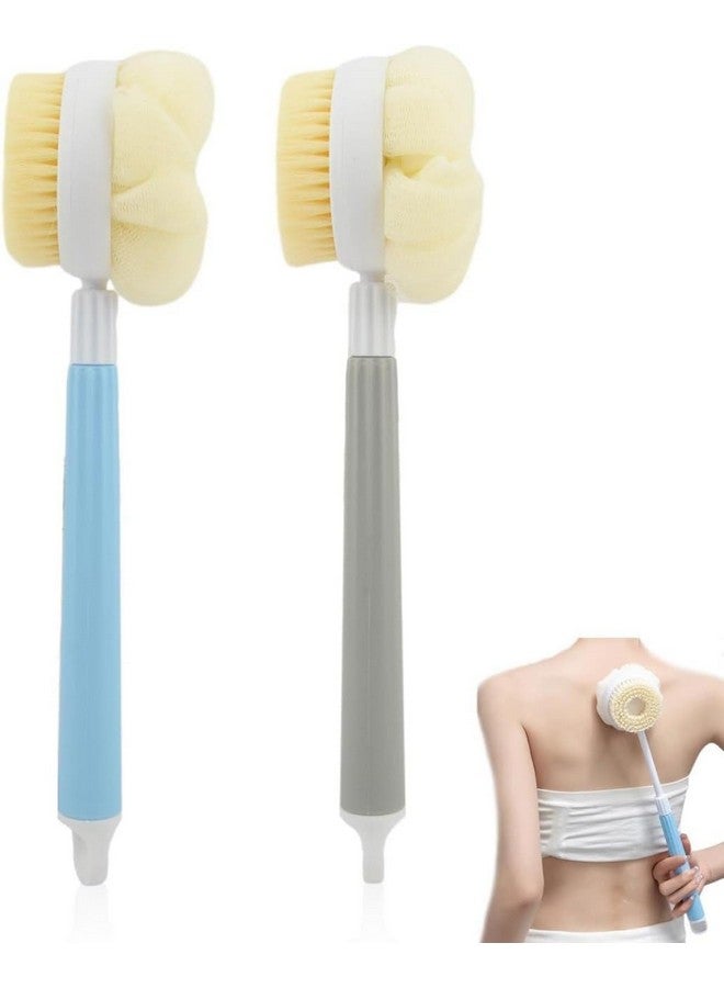 RAMPKD Foldable 2 in 1 folding bath brush for shower, scrubber bath mesh sponge brush using body exfoliating, bathing accessories for body brushes (multi-color) (pack of 1) - Image 5