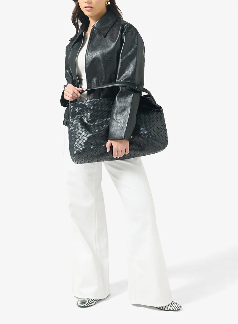 GLAMOROUS BLACK Casual Oversized Shoulder Bag for Women | Best Price UAE