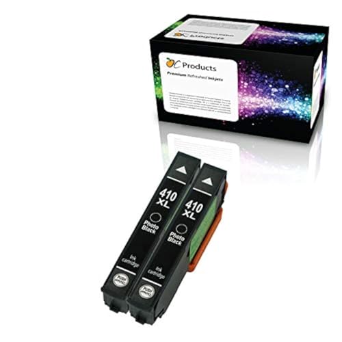 OCProducts Remanufactured Ink Cartridge Replacement for Epson 410 410XL for Expression XP-630 XP-830 XP-530 XP-635 XP-640 Printers (2 Photo Black) - Image 1
