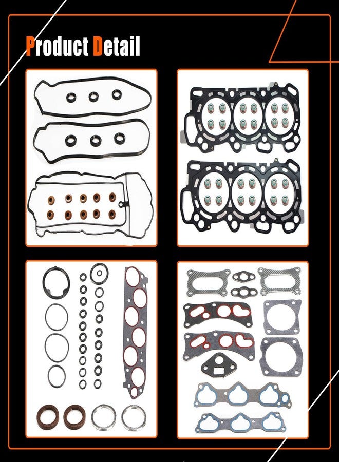 AUCERAMIC طقم حشيات رأس الأسطوانة AUCERAMIC HS26509PT MLS مناسب لسيارات هوندا أكورد، أوديسي، بايلوت، ريدجلاين، كروس تور موديلات 2008-2017، وأكيورا RDX TL TSX 3.5 لتر موديلات 2009-2015 (J35Z2 J35Z3) - Image 4