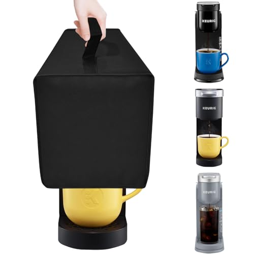 NUENSS-ROR Dust cover for Keurig Single Serve K-Cup Pod Coffee Maker, Heavy Duty Waterproof Coffee Machine Cover for Keurig K-Express, K-Mini and K-Iced Single Serve K-Cup Pod Coffee Maker (Black) - Image 1