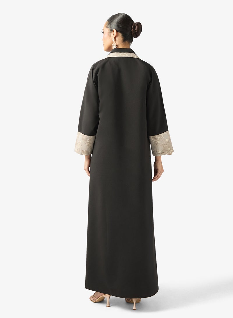 خزانة عباية بحافة بنقوش متباينة وشيلة - Image 2