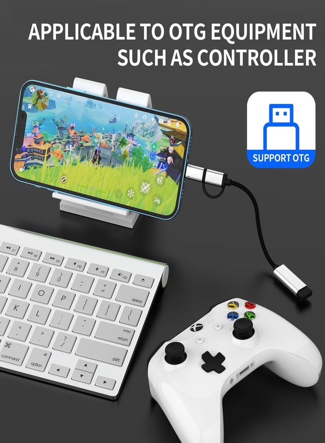 HOYULLI OTG Dongle USB 3.0 Female to USB C Lightning Male Adapter Cable Camera Mouse Port Cord Hub Type C Converter compatible for Samsung Galaxy S23 for Apple for iPhone 15 14 13 12 Pro Max 7 8 for iPad Air4 - Image 3