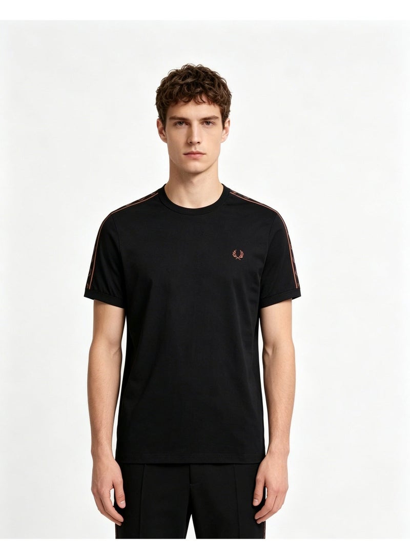 FRED PERRY Men's Short-Sleeve T-Shirt, Minimalist Casual Color-Blocking Trim Half-Sleeve Top - Image 1