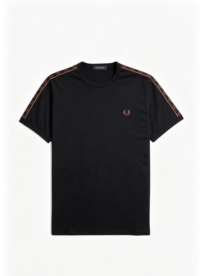 FRED PERRY Men's Short-Sleeve T-Shirt, Minimalist Casual Color-Blocking Trim Half-Sleeve Top - Image 3