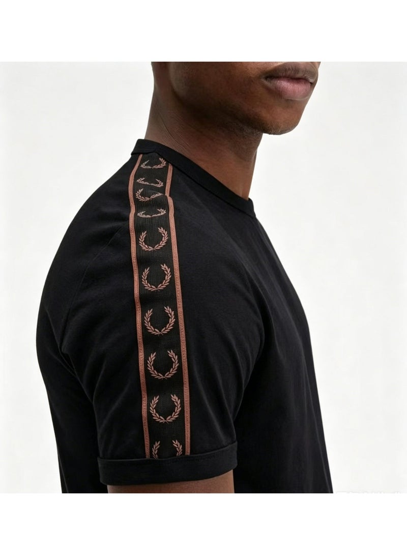 FRED PERRY Men's Short-Sleeve T-Shirt, Minimalist Casual Color-Blocking Trim Half-Sleeve Top - Image 2