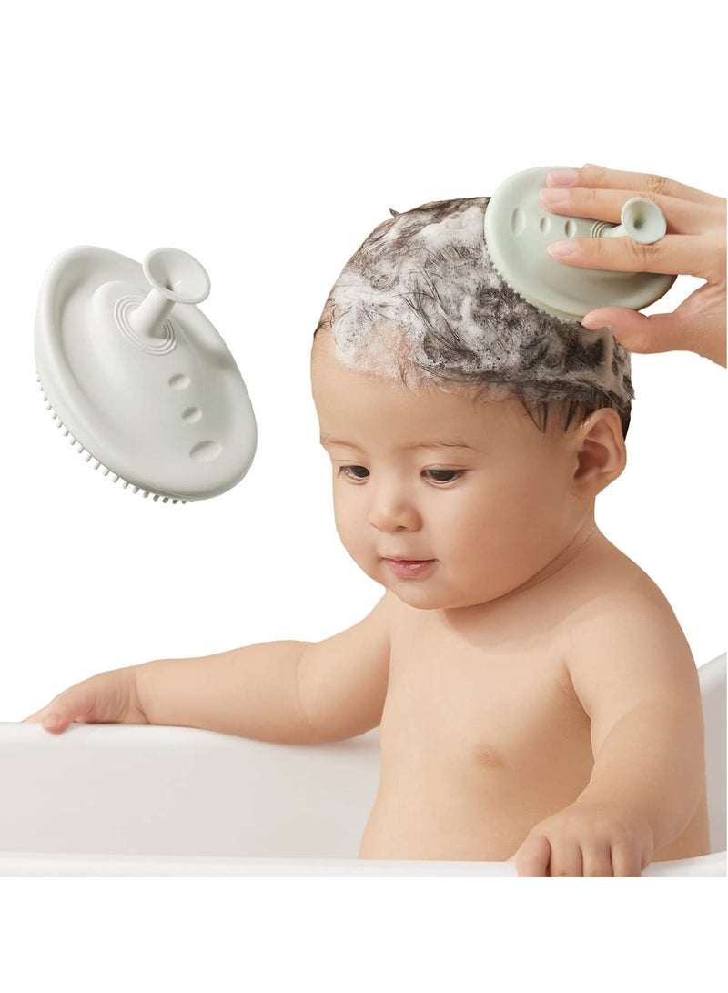 Be a better mom Shampoo Brush Baby Massager Shower Bath Brush, Soft Silicone Bath Comb - Image 1