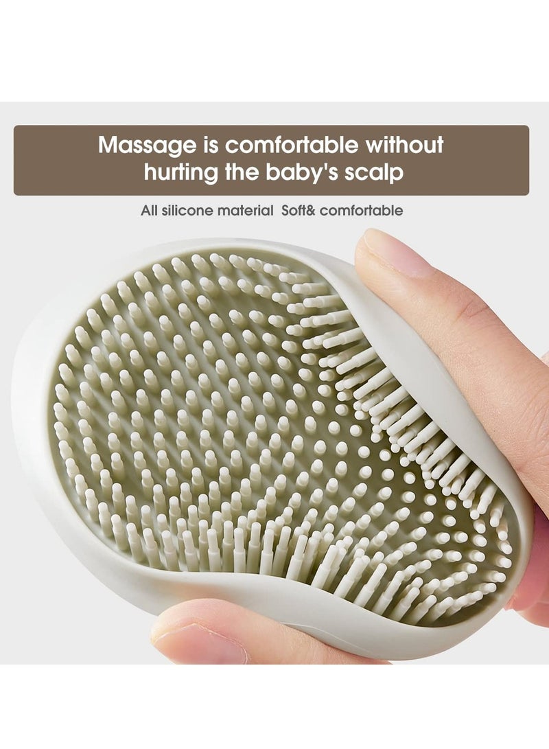 Be a better mom Shampoo Brush Baby Massager Shower Bath Brush, Soft Silicone Bath Comb - Image 2