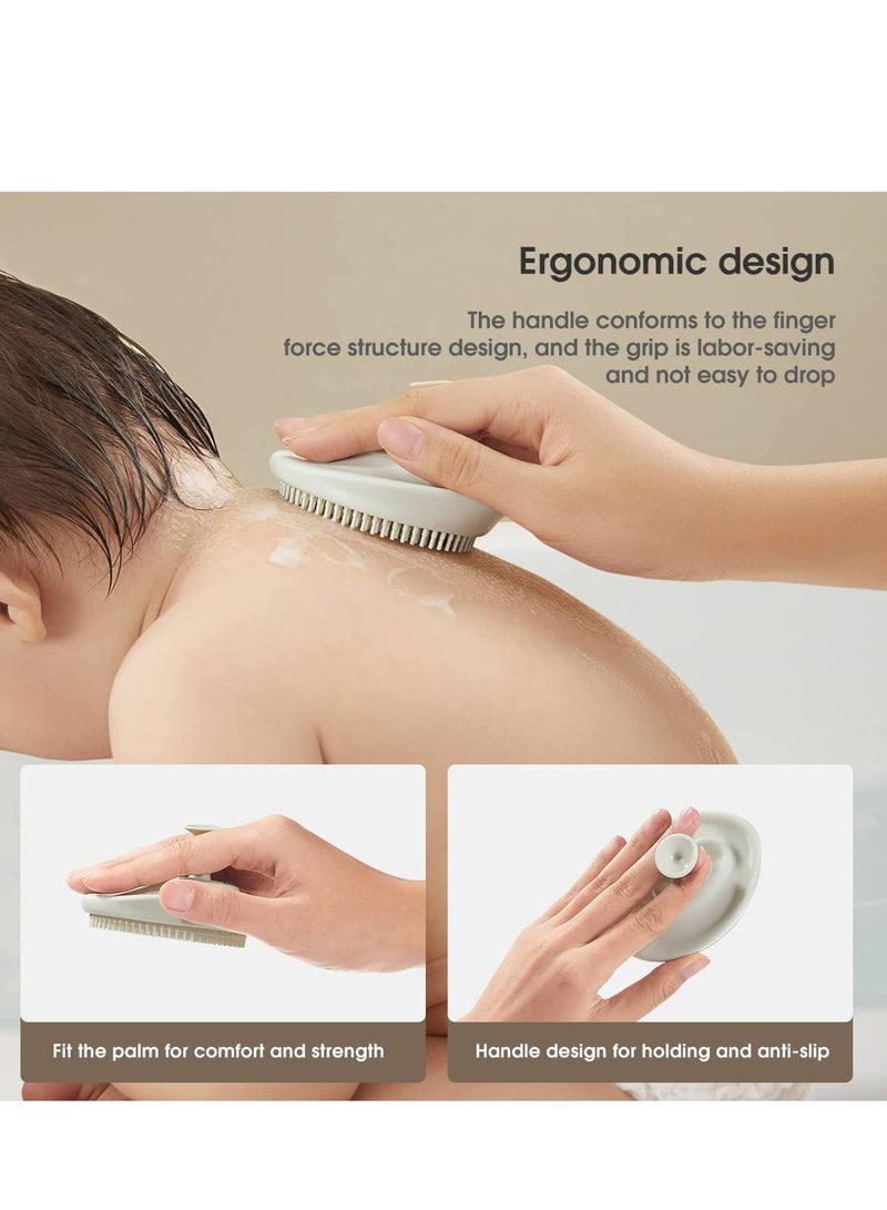 Be a better mom Shampoo Brush Baby Massager Shower Bath Brush, Soft Silicone Bath Comb - Image 4