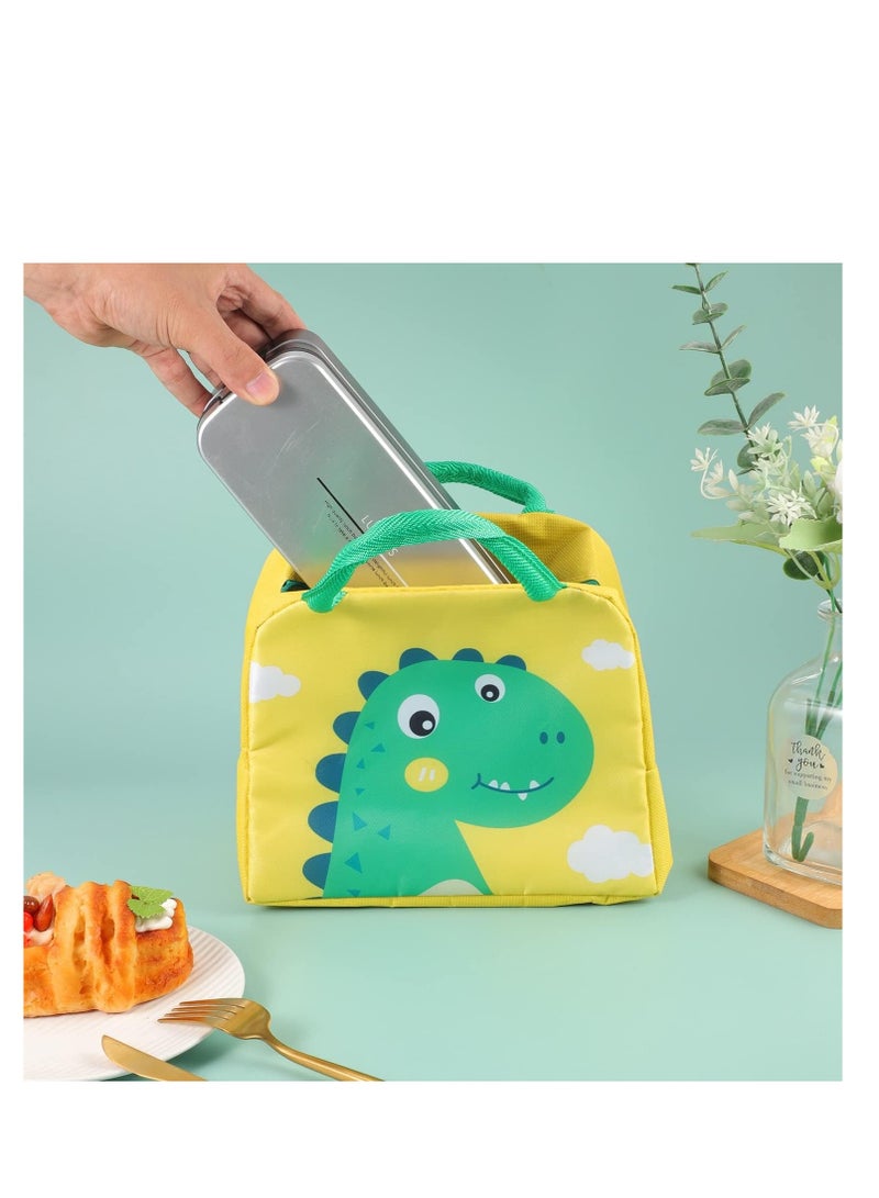 Cartoon Animal Print Lunch Bag Portable Insulated Cooler -  Dinosaur  - Image 3